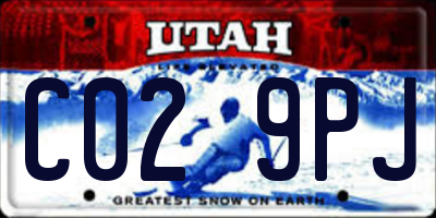 UT license plate C029PJ