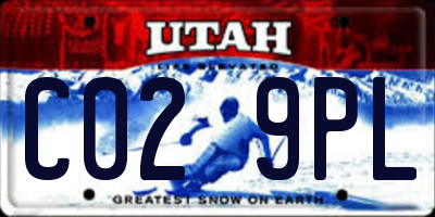 UT license plate C029PL