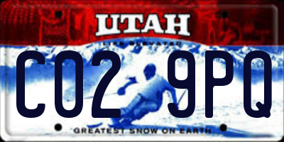 UT license plate C029PQ