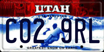 UT license plate C029RL