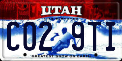 UT license plate C029TI