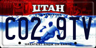 UT license plate C029TV