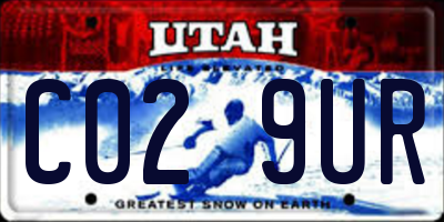 UT license plate C029UR