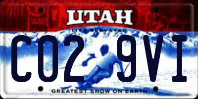 UT license plate C029VI