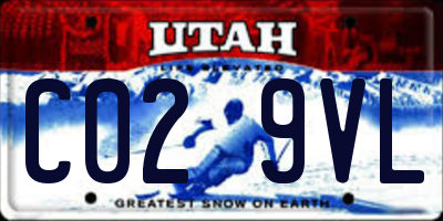 UT license plate C029VL