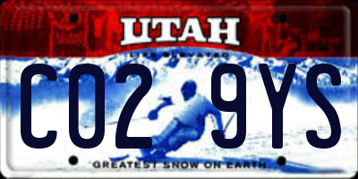 UT license plate C029YS