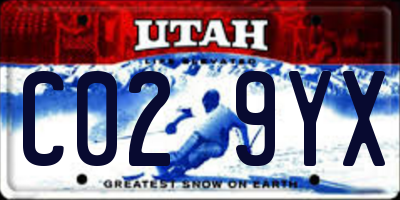 UT license plate C029YX