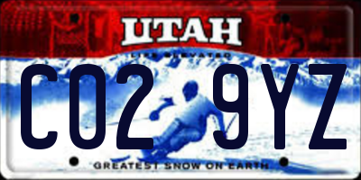 UT license plate C029YZ