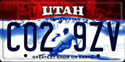 UT license plate C029ZV
