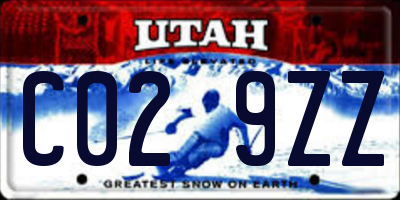 UT license plate C029ZZ