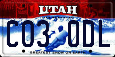 UT license plate C030DL