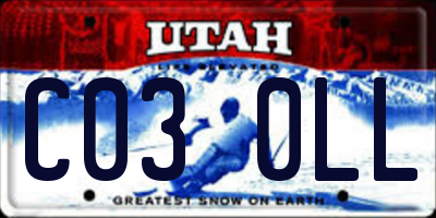 UT license plate C030LL