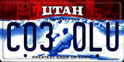 UT license plate C030LU