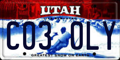 UT license plate C030LY