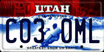 UT license plate C030ML
