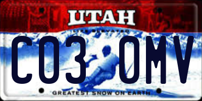 UT license plate C030MV