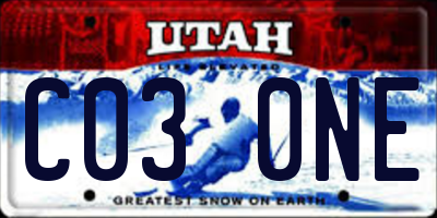 UT license plate C030NE