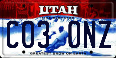UT license plate C030NZ