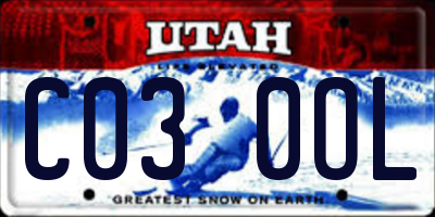 UT license plate C030OL