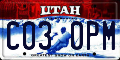 UT license plate C030PM