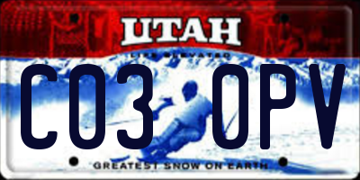 UT license plate C030PV