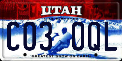 UT license plate C030QL