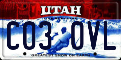 UT license plate C030VL