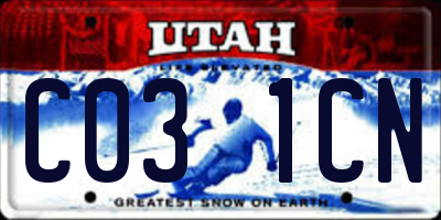 UT license plate C031CN