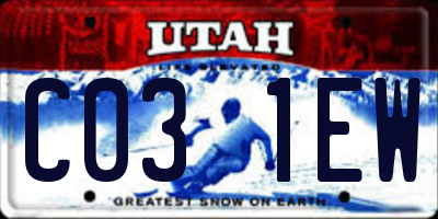 UT license plate C031EW