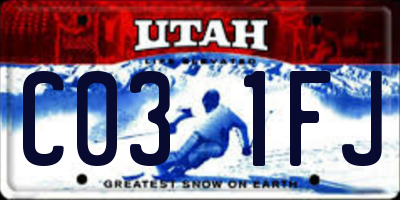 UT license plate C031FJ