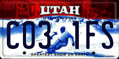 UT license plate C031FS