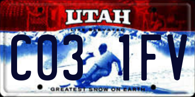 UT license plate C031FV