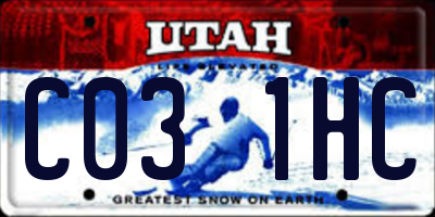 UT license plate C031HC