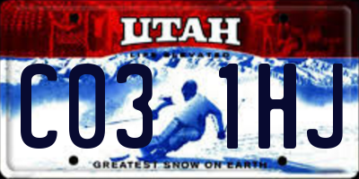 UT license plate C031HJ