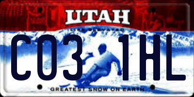 UT license plate C031HL