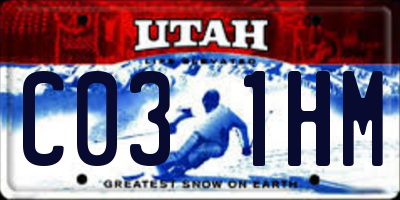 UT license plate C031HM
