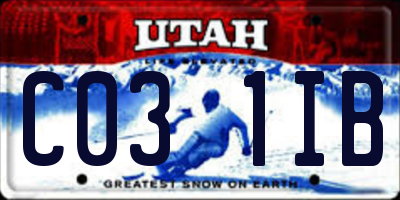 UT license plate C031IB
