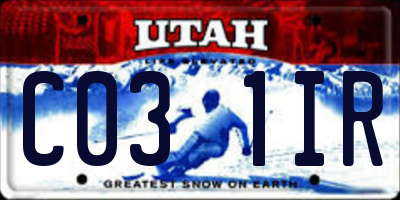UT license plate C031IR