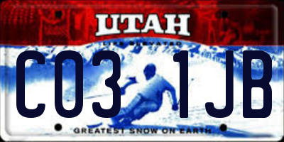 UT license plate C031JB