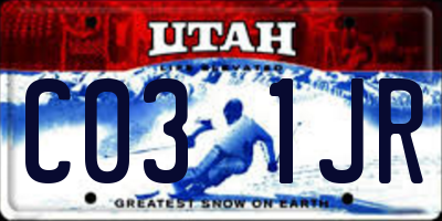 UT license plate C031JR