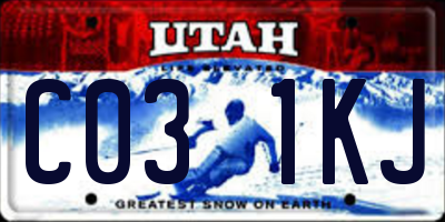 UT license plate C031KJ