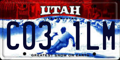 UT license plate C031LM