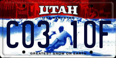 UT license plate C031OF