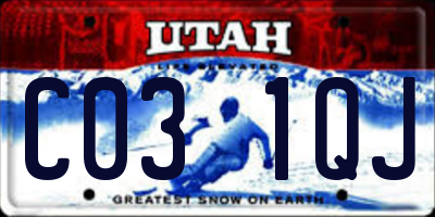 UT license plate C031QJ
