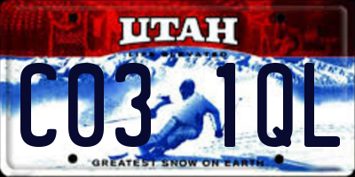 UT license plate C031QL