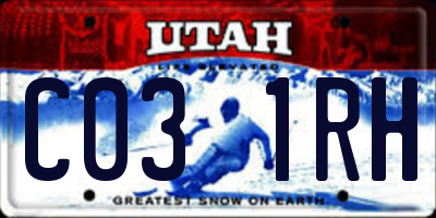 UT license plate C031RH