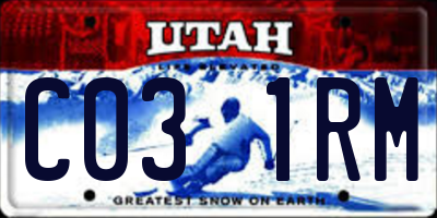 UT license plate C031RM