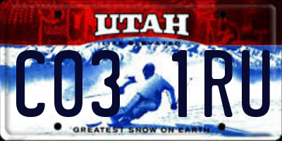 UT license plate C031RU