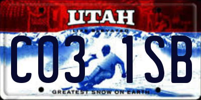 UT license plate C031SB