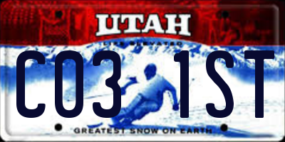 UT license plate C031ST